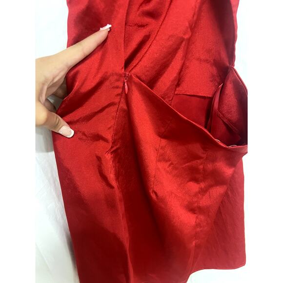 superdown Autumn Sleeveless Crossback Strap Bodycon Slip Mini Dress Red Womes XS - Picture 5 of 7